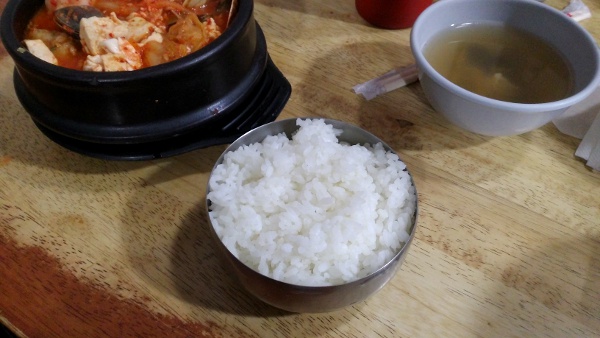 韓式泡菜鍋的米飯